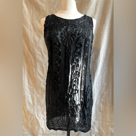 Dkny Dresses & Skirts - Vintage DKNY Black Silk Beaded Dress Size 10​​